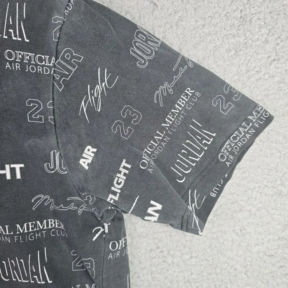 Jordan Flight Club Tee Gray S All Over Print Jumpman Official Member